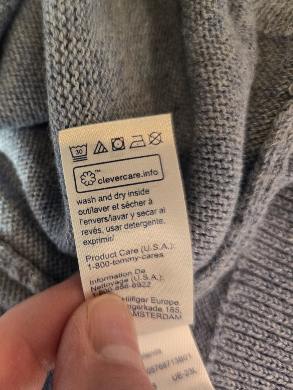 Tommy Hilfiger Men’s XXL Light Blue Quarter‑Zip Sweater - Picture 11 of 16